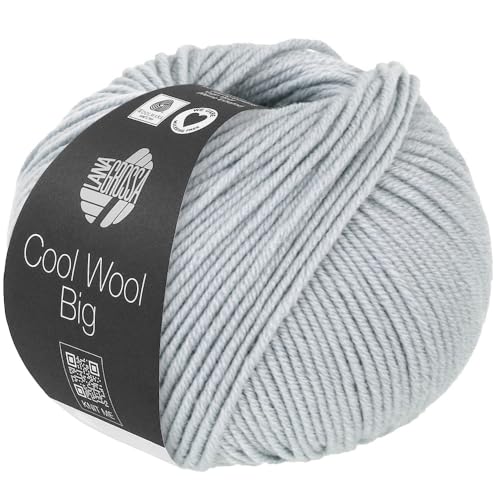 LANA GROSSA Cool Wool Big | Extrafeine Merinowolle waschmaschinenfest und filzfrei | Handstrickgarn aus 100% Schurwolle (Merino) | 50g Wolle zum Stricken & Häkeln | 120m Garn von Lana Grossa