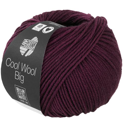 LANA GROSSA Cool Wool Big | Extrafeine Merinowolle waschmaschinenfest und filzfrei | Handstrickgarn aus 100% Schurwolle (Merino) | 50g Wolle zum Stricken & Häkeln | 120m Garn von Lana Grossa