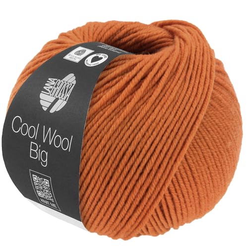 LANA GROSSA Cool Wool Big | Extrafeine Merinowolle waschmaschinenfest und filzfrei | Handstrickgarn aus 100% Schurwolle (Merino) | 50g Wolle zum Stricken & Häkeln | 120m Garn von Lana Grossa