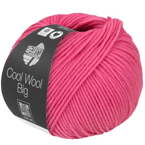 LANA GROSSA Cool Wool Big | Extrafeine Merinowolle waschmaschinenfest und filzfrei | Handstrickgarn aus 100% Schurwolle (Merino) | 50g Wolle zum Stricken & Häkeln | 120m Garn von Lana Grossa