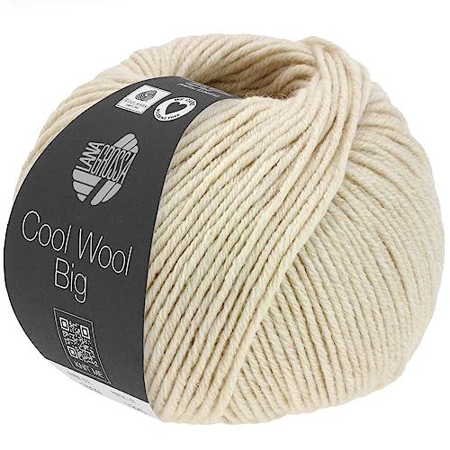 LANA GROSSA Cool Wool Big Melange | Extrafeine Merinowolle waschmaschinenfest und filzfrei | Handstrickgarn aus 100% Schurwolle (Merino) | 50g Wolle zum Stricken & Häkeln | 120m Garn FB 1624 von Lana Grossa