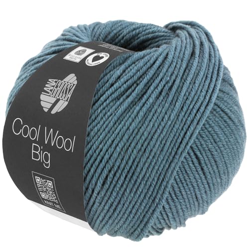 LANA GROSSA Cool Wool Big Melange | Extrafeine Merinowolle waschmaschinenfest und filzfrei | Handstrickgarn aus 100% Schurwolle (Merino) | 50g Wolle zum Stricken & Häkeln | 120m Garn FB 1633 von Lana Grossa