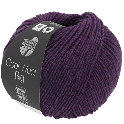 LANA GROSSA Cool Wool Big Melange | Extrafeine Merinowolle waschmaschinenfest und filzfrei | Handstrickgarn aus 100% Schurwolle (Merino) | 50g Wolle zum Stricken & Häkeln | 120m Garn FB 1604 von Lana Grossa