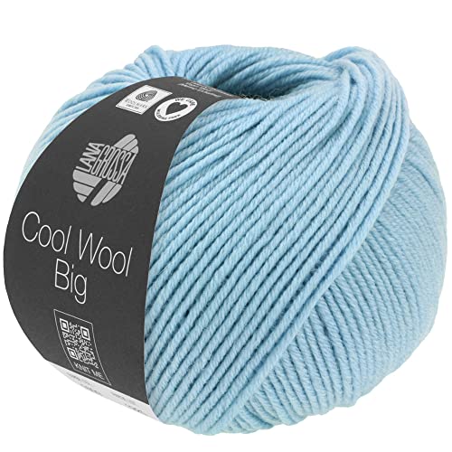 LANA GROSSA Cool Wool Big Melange | Extrafeine Merinowolle waschmaschinenfest und filzfrei | Handstrickgarn aus 100% Schurwolle (Merino) | 50g Wolle zum Stricken & Häkeln | 120m Garn FB 1620 von Lana Grossa