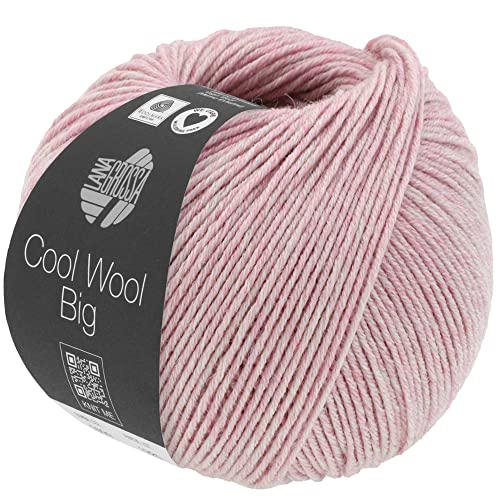 LANA GROSSA Cool Wool Big Melange | Extrafeine Merinowolle waschmaschinenfest und filzfrei | Handstrickgarn aus 100% Schurwolle (Merino) | 50g Wolle zum Stricken & Häkeln | 120m Garn FB 1602 von Lana Grossa