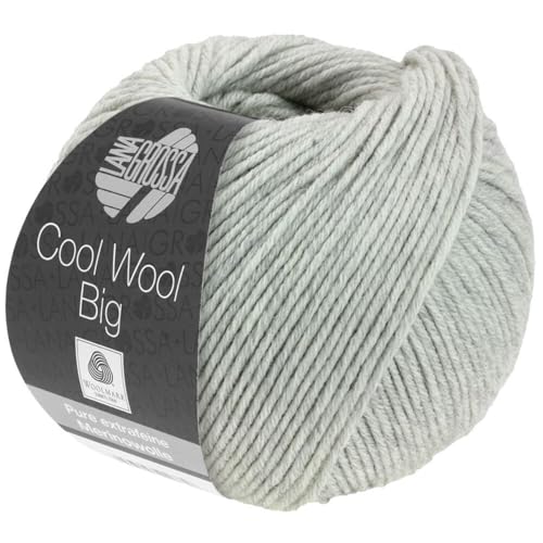 LANA GROSSA Cool Wool Big Melange | Extrafeine Merinowolle waschmaschinenfest und filzfrei | Handstrickgarn aus 100% Schurwolle (Merino) | 50g Wolle zum Stricken & Häkeln | 120m Garn FB 616 von Lana Grossa