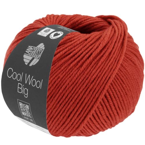 LANA GROSSA Cool Wool Big Melange | Extrafeine Merinowolle waschmaschinenfest und filzfrei | Handstrickgarn aus 100% Schurwolle (Merino) | 50g Wolle zum Stricken & Häkeln | 120m Garn FB 1628 von Lana Grossa