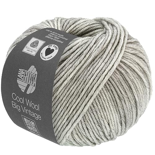 LANA GROSSA Cool Wool Big Vintage | Merinoklassiker mit Ton-in-Ton Farbeffekt | Handstrickgarn aus 100% Schurwolle (Merino extrafein) | 50g Wolle zum Stricken & Häkeln | 120m Garn FB 7169 von Lana Grossa