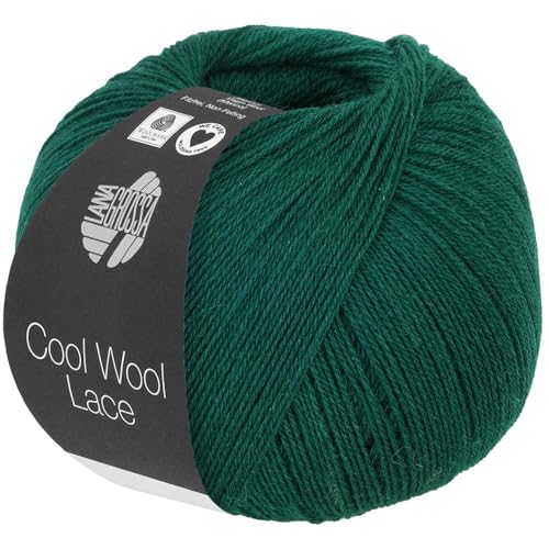 LANA GROSSA Cool Wool Lace | Extrafeine Merinowolle waschmaschinenfest und filzfrei | Handstrickgarn aus 100% Schurwolle (Merino) | 50g Wolle zum Stricken & Häkeln | 400m Garn von Lana Grossa