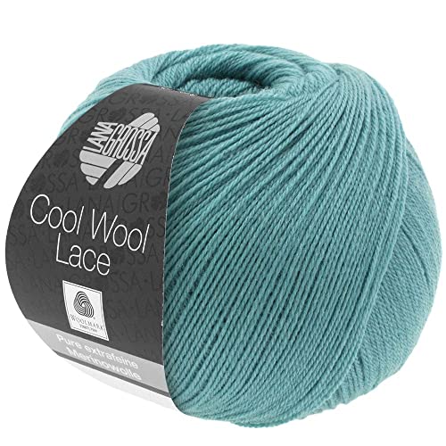 LANA GROSSA Cool Wool Lace | Extrafeine Merinowolle waschmaschinenfest und filzfrei | Handstrickgarn aus 100% Schurwolle (Merino) | 50g Wolle zum Stricken & Häkeln | 400m Garn von Lana Grossa