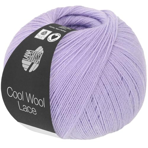 LANA GROSSA Cool Wool Lace | Extrafeine Merinowolle waschmaschinenfest und filzfrei | Handstrickgarn aus 100% Schurwolle (Merino) | 50g Wolle zum Stricken & Häkeln | 400m Garn von Lana Grossa