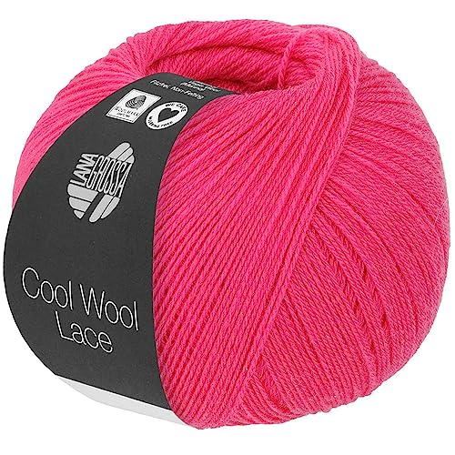 LANA GROSSA Cool Wool Lace | Extrafeine Merinowolle waschmaschinenfest und filzfrei | Handstrickgarn aus 100% Schurwolle (Merino) | 50g Wolle zum Stricken & Häkeln | 400m Garn von Lana Grossa