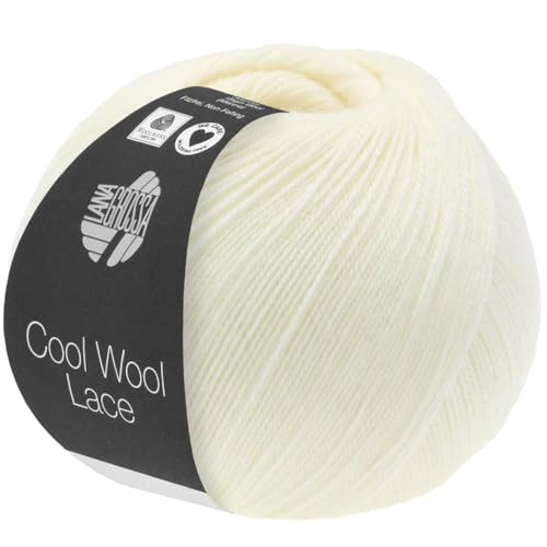 LANA GROSSA Cool Wool Lace | Extrafeine Merinowolle waschmaschinenfest und filzfrei | Handstrickgarn aus 100% Schurwolle (Merino) | 50g Wolle zum Stricken & Häkeln | 400m Garn FB 14 von Lana Grossa