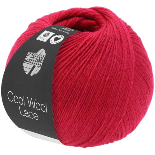 LANA GROSSA Cool Wool Lace | Extrafeine Merinowolle waschmaschinenfest und filzfrei | Handstrickgarn aus 100% Schurwolle (Merino) | 50g Wolle zum Stricken & Häkeln | 400m Garn FB 51 von Lana Grossa