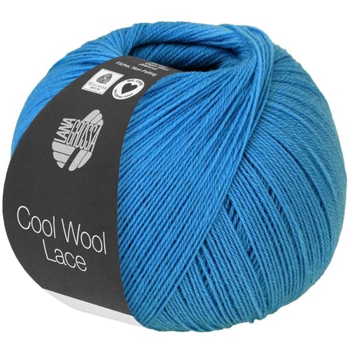 LANA GROSSA Cool Wool Lace | Extrafeine Merinowolle waschmaschinenfest und filzfrei | Handstrickgarn aus 100% Schurwolle (Merino) | 50g Wolle zum Stricken & Häkeln | 400m Garn FB 54 von Lana Grossa