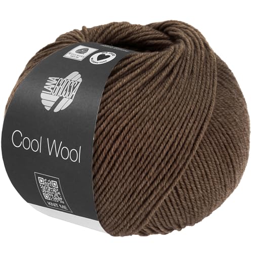 LANA GROSSA Cool Wool Melange | Extrafeine Merinowolle waschmaschinenfest und filzfrei | Handstrickgarn aus 100% Schurwolle (Merino extrafein) | 50g Wolle zum Stricken & Häkeln | 160m Garn FB 1492 von Lana Grossa