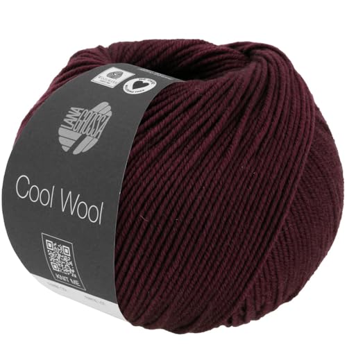 LANA GROSSA Cool Wool Melange | Extrafeine Merinowolle waschmaschinenfest und filzfrei | Handstrickgarn aus 100% Schurwolle (Merino extrafein) | 50g Wolle zum Stricken & Häkeln | 160m Garn FB 1404 von Lana Grossa