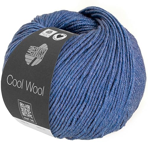 LANA GROSSA Cool Wool Melange | Extrafeine Merinowolle waschmaschinenfest und filzfrei | Handstrickgarn aus 100% Schurwolle (Merino extrafein) | 50g Wolle zum Stricken & Häkeln | 160m Garn von Lana Grossa