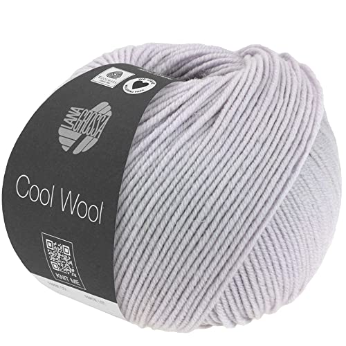 LANA GROSSA Cool Wool Melange | Extrafeine Merinowolle waschmaschinenfest und filzfrei | Handstrickgarn aus 100% Schurwolle (Merino extrafein) | 50g Wolle zum Stricken & Häkeln | 160m Garn von Lana Grossa