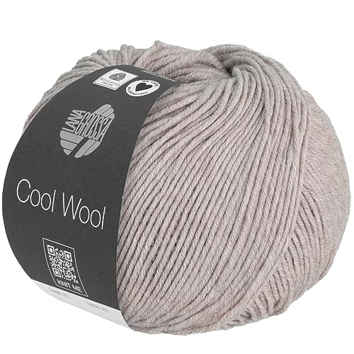 LANA GROSSA Cool Wool Melange | Extrafeine Merinowolle waschmaschinenfest und filzfrei | Handstrickgarn aus 100% Schurwolle (Merino extrafein) | 50g Wolle zum Stricken & Häkeln | 160m Garn von Lana Grossa