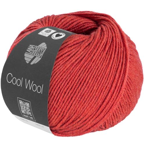 LANA GROSSA Cool Wool Melange | Extrafeine Merinowolle waschmaschinenfest und filzfrei | Handstrickgarn aus 100% Schurwolle (Merino extrafein) | 50g Wolle zum Stricken & Häkeln | 160m Garn von Lana Grossa