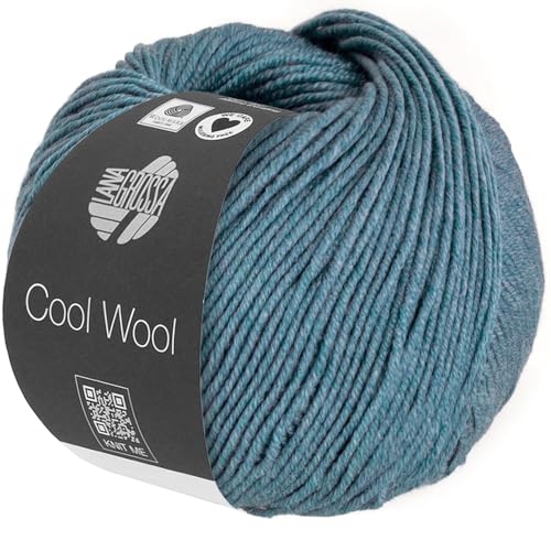 LANA GROSSA Cool Wool Melange | Extrafeine Merinowolle waschmaschinenfest und filzfrei | Handstrickgarn aus 100% Schurwolle (Merino extrafein) | 50g Wolle zum Stricken & Häkeln | 160m Garn FB 1433 von Lana Grossa