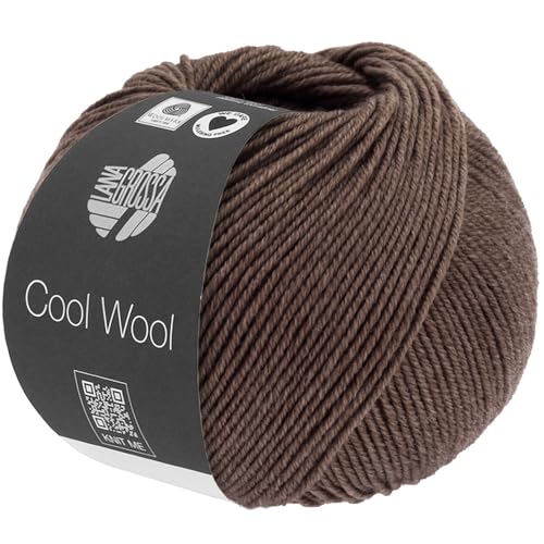 LANA GROSSA Cool Wool Melange | Extrafeine Merinowolle waschmaschinenfest und filzfrei | Handstrickgarn aus 100% Schurwolle (Merino extrafein) | 50g Wolle zum Stricken & Häkeln | 160m Garn FB 1435 von Lana Grossa