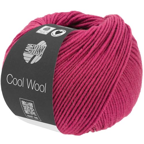 LANA GROSSA Cool Wool Melange | Extrafeine Merinowolle waschmaschinenfest und filzfrei | Handstrickgarn aus 100% Schurwolle (Merino extrafein) | 50g Wolle zum Stricken & Häkeln | 160m Garn FB 1432 von Lana Grossa