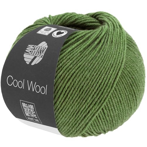 LANA GROSSA Cool Wool Melange | Extrafeine Merinowolle waschmaschinenfest und filzfrei | Handstrickgarn aus 100% Schurwolle (Merino extrafein) | 50g Wolle zum Stricken & Häkeln | 160m Garn von Lana Grossa