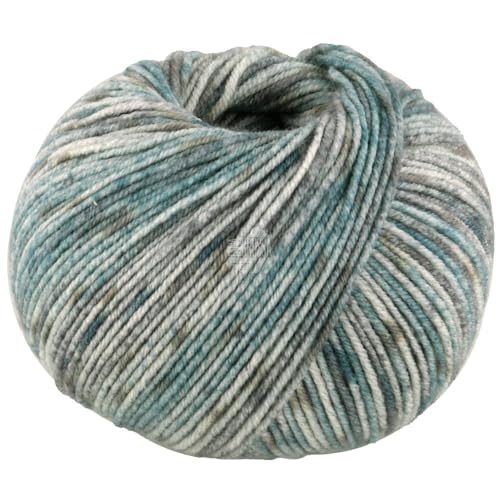 LANA GROSSA Cool Wool Spots | Extrafeine Merinowolle, waschmaschinenfest mit buntem Sprenkeldruck | Handstrickgarn aus 100% Schurwolle (Merino extrafein) | 50g Wolle zum Stricken & Häkeln | 160m von Lana Grossa