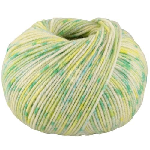 LANA GROSSA Cool Wool Spots | Extrafeine Merinowolle, waschmaschinenfest mit buntem Sprenkeldruck | Handstrickgarn aus 100% Schurwolle (Merino extrafein) | 50g Wolle zum Stricken & Häkeln | 160m von Lana Grossa