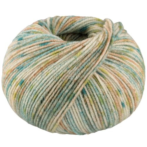 LANA GROSSA Cool Wool Spots | Extrafeine Merinowolle, waschmaschinenfest mit buntem Sprenkeldruck | Handstrickgarn aus 100% Schurwolle (Merino extrafein) | 50g Wolle zum Stricken & Häkeln | 160m von Lana Grossa