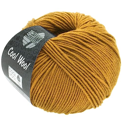 LANA GROSSA Cool Wool Uni | Extrafeine Merinowolle waschmaschinenfest und filzfrei | Handstrickgarn aus 100% Schurwolle (Merino extrafein) | 50g Wolle zum Stricken & Häkeln | 160m Garn von Lana Grossa