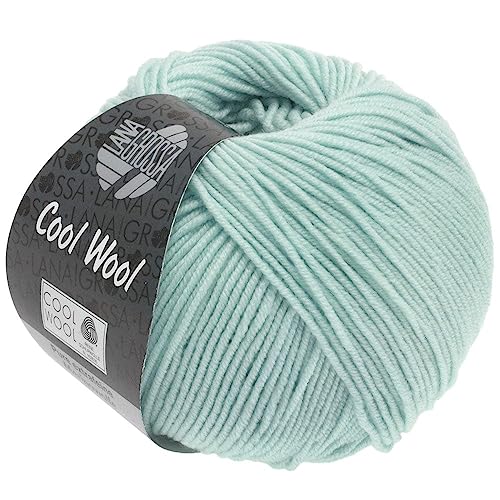 LANA GROSSA Cool Wool Uni | Extrafeine Merinowolle waschmaschinenfest und filzfrei | Handstrickgarn aus 100% Schurwolle (Merino extrafein) | 50g Wolle zum Stricken & Häkeln | 160m Garn von Lana Grossa