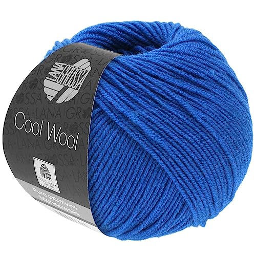 LANA GROSSA Cool Wool Uni | Extrafeine Merinowolle waschmaschinenfest und filzfrei | Handstrickgarn aus 100% Schurwolle (Merino extrafein) | 50g Wolle zum Stricken & Häkeln | 160m Garn von Lana Grossa