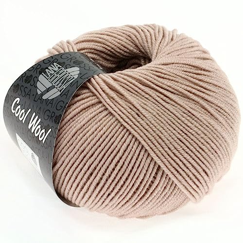 LANA GROSSA Cool Wool Uni | Extrafeine Merinowolle waschmaschinenfest und filzfrei | Handstrickgarn aus 100% Schurwolle (Merino extrafein) | 50g Wolle zum Stricken & Häkeln | 160m Garn FB 2010 von Lana Grossa