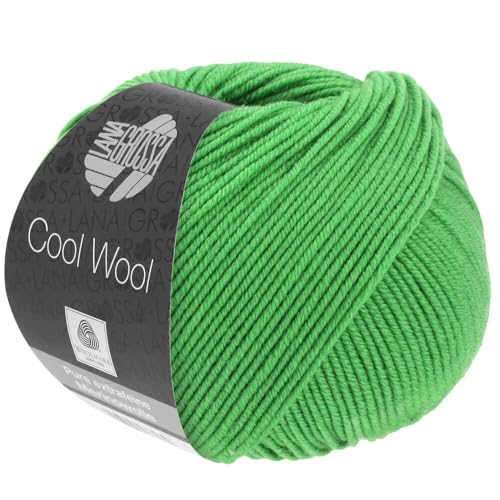 LANA GROSSA Cool Wool Uni | Extrafeine Merinowolle waschmaschinenfest und filzfrei | Handstrickgarn aus 100% Schurwolle (Merino extrafein) | 50g Wolle zum Stricken & Häkeln | 160m Garn FB 504 von Lana Grossa