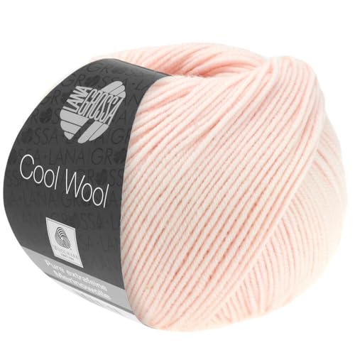 LANA GROSSA Cool Wool Uni | Extrafeine Merinowolle waschmaschinenfest und filzfrei | Handstrickgarn aus 100% Schurwolle (Merino extrafein) | 50g Wolle zum Stricken & Häkeln | 160m Garn FB 477 von Lana Grossa
