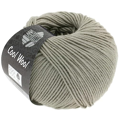 LANA GROSSA Cool Wool Uni | Extrafeine Merinowolle waschmaschinenfest und filzfrei | Handstrickgarn aus 100% Schurwolle (Merino extrafein) | 50g Wolle zum Stricken & Häkeln | 160m Garn von Lana Grossa