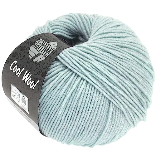 LANA GROSSA Cool Wool Uni | Extrafeine Merinowolle waschmaschinenfest und filzfrei | Handstrickgarn aus 100% Schurwolle (Merino extrafein) | 50g Wolle zum Stricken & Häkeln | 160m Garn von Lana Grossa