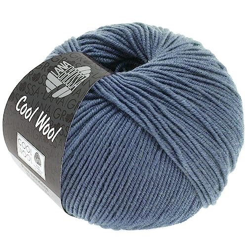 LANA GROSSA Cool Wool Uni | Extrafeine Merinowolle waschmaschinenfest und filzfrei | Handstrickgarn aus 100% Schurwolle (Merino extrafein) | 50g Wolle zum Stricken & Häkeln | 160m Garn von Lana Grossa