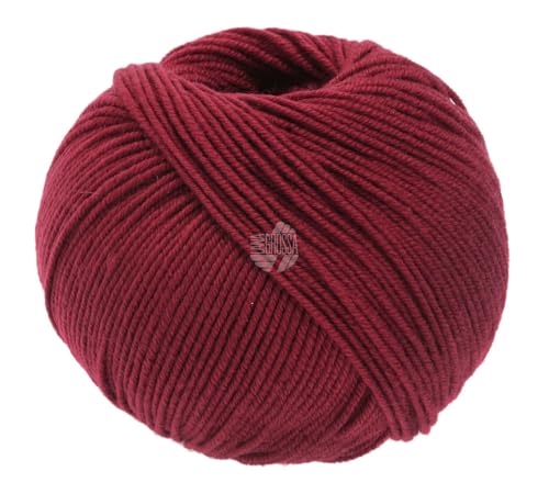 LANA GROSSA Cool Wool Uni | Extrafeine Merinowolle waschmaschinenfest und filzfrei | Handstrickgarn aus 100% Schurwolle (Merino extrafein) | 50g Wolle zum Stricken & Häkeln | 160m Garn FB 2068 von Lana Grossa