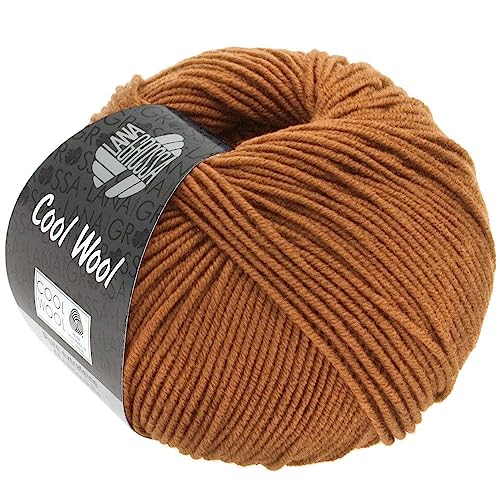 LANA GROSSA Cool Wool Uni | Extrafeine Merinowolle waschmaschinenfest und filzfrei | Handstrickgarn aus 100% Schurwolle (Merino extrafein) | 50g Wolle zum Stricken & Häkeln | 160m Garn FB 2054 von Lana Grossa