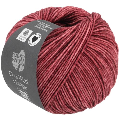 LANA GROSSA Cool Wool Vintage | Merinoklassiker mit Ton-in-Ton Farbeffekt | Handstrickgarn aus 100% Schurwolle (Merino extrafein) | 50g Wolle zum Stricken & Häkeln | 160m Garn von Lana Grossa