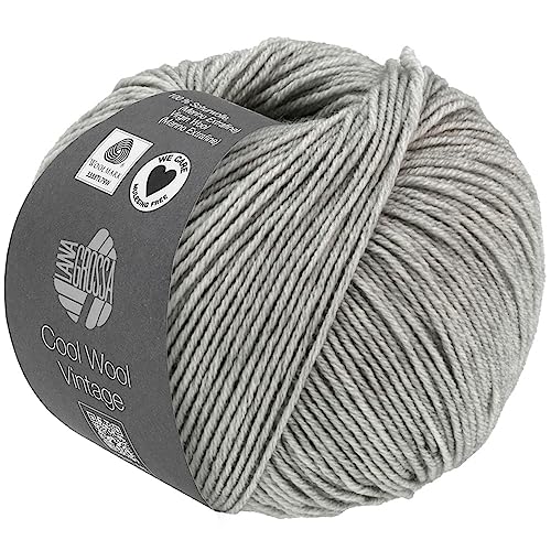 LANA GROSSA Cool Wool Vintage | Merinoklassiker mit Ton-in-Ton Farbeffekt | Handstrickgarn aus 100% Schurwolle (Merino extrafein) | 50g Wolle zum Stricken & Häkeln | 160m Garn FB 7369 von Lana Grossa