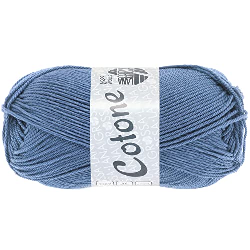 LANA GROSSA Cotone | Baumwollbasicgarn | Handstrickgarn aus 100% Baumwolle | 50g Wolle zum Stricken & Häkeln | 125m Garn FB 71 von Lana Grossa