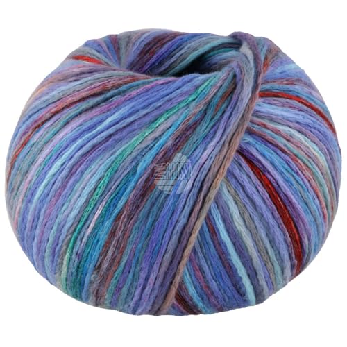LANA GROSSA Cotonella Multi | Weiches, bedrucktes Kettengarn aus unmercerisierter Pima Baumwolle mit kleinen Glanzlichtern | 75% Baumwolle & 25% Polyacryl | 100g Wolle, Stricken | 270m Garn FB 108 von Lana Grossa