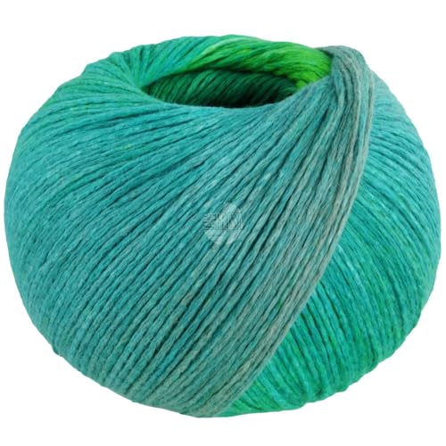 LANA GROSSA Cotonella | Weiches, bedrucktes Kettengarn aus unmercerisierter Pima Baumwolle | Handstrickgarn aus 100% Baumwolle (Pima) | 100g Wolle zum Stricken & Häkeln | 280m Garn FB 9 von Lana Grossa