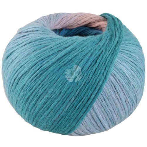 LANA GROSSA Cotonella | Weiches, bedrucktes Kettengarn aus unmercerisierter Pima Baumwolle | Handstrickgarn aus 100% Baumwolle (Pima) | 100g Wolle zum Stricken & Häkeln | 280m Garn von Lana Grossa