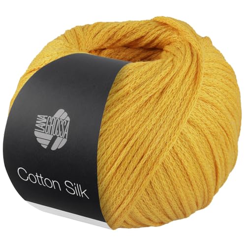 LANA GROSSA Cotton Silk | Edles Effektgarn aus Maulbeerseide gefüllt mit Baumwolle | Handstrickgarn aus 70% Baumwolle & 30% Seide | 50g Wolle zum Stricken & Häkeln | 140m Garn FB 18 LANA GROSSA Cotton Silk | Edles Effektgarn aus Maulbeerseide gefüllt mit Baumwolle | Handstrickgarn aus 70% Baumwolle & 30% Seide | 50g Wolle zum Stricken & Häkeln | 140m Garn FB 18 von Lana Grossa